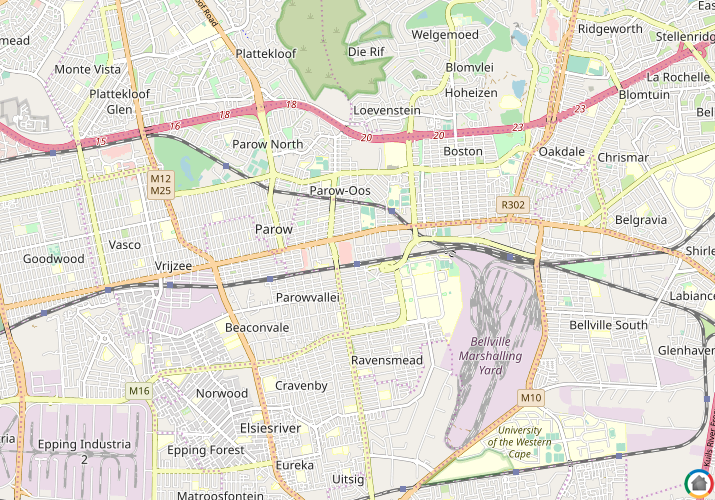 Map location of Parow East
